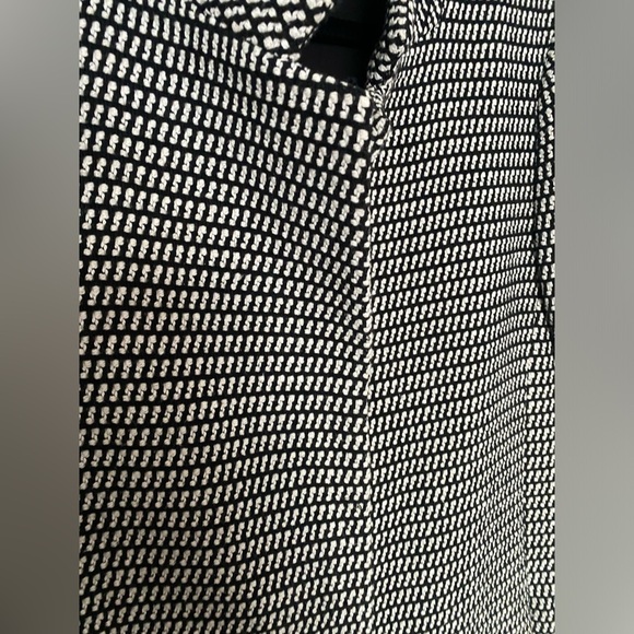 Ann Taylor Loft Women's Black White Silk/Wool Blend Coat Jacket Medium - Picture 4 of 6